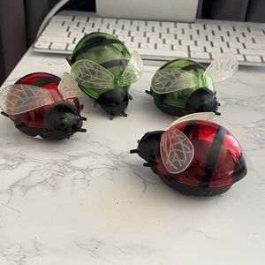 LED solar insects 4 colours assorted outdoor decorations